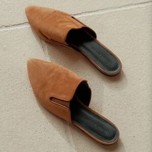 Jenni Kayne Suede Mules in Saddle